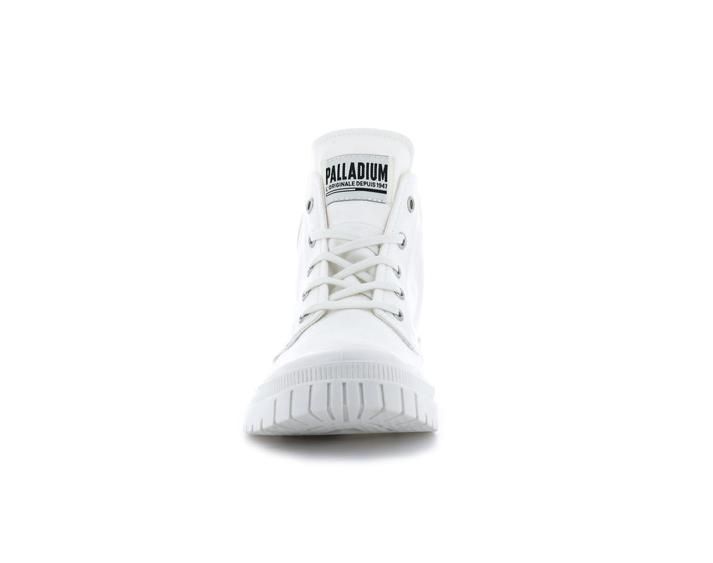 Palladium PAMPA SP20 HI CANVAS Women's Boots White | Canada-7903