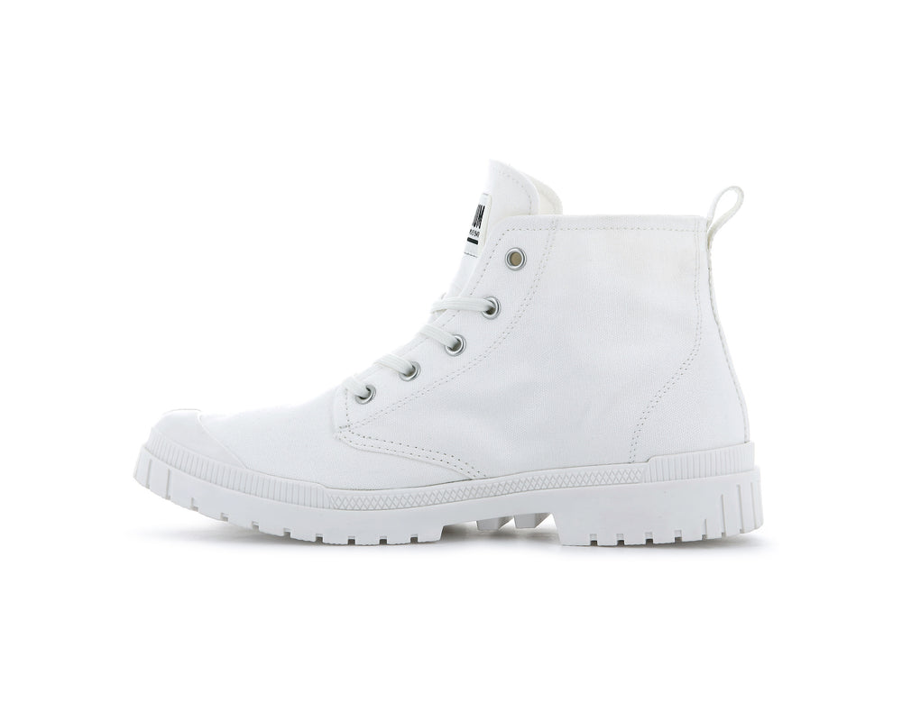 Palladium PAMPA SP20 HI CANVAS Women's Boots White | Canada-7903