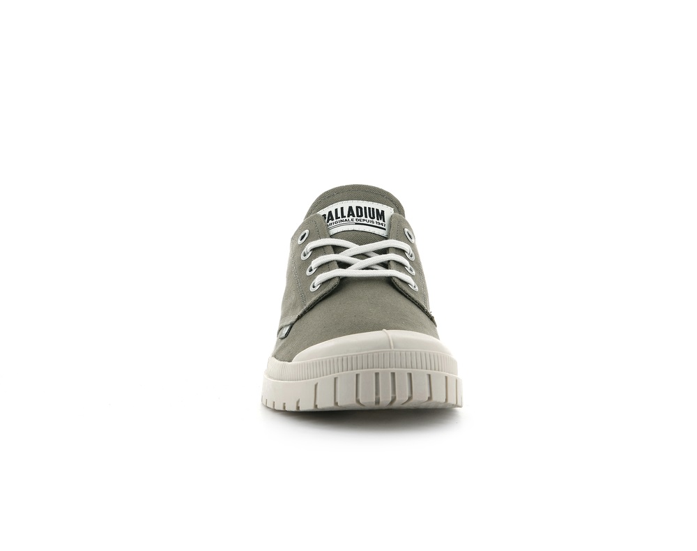 Palladium PAMPA SP20 LOW CANVAS Women's Low Top Shoes Green | Canada-3529