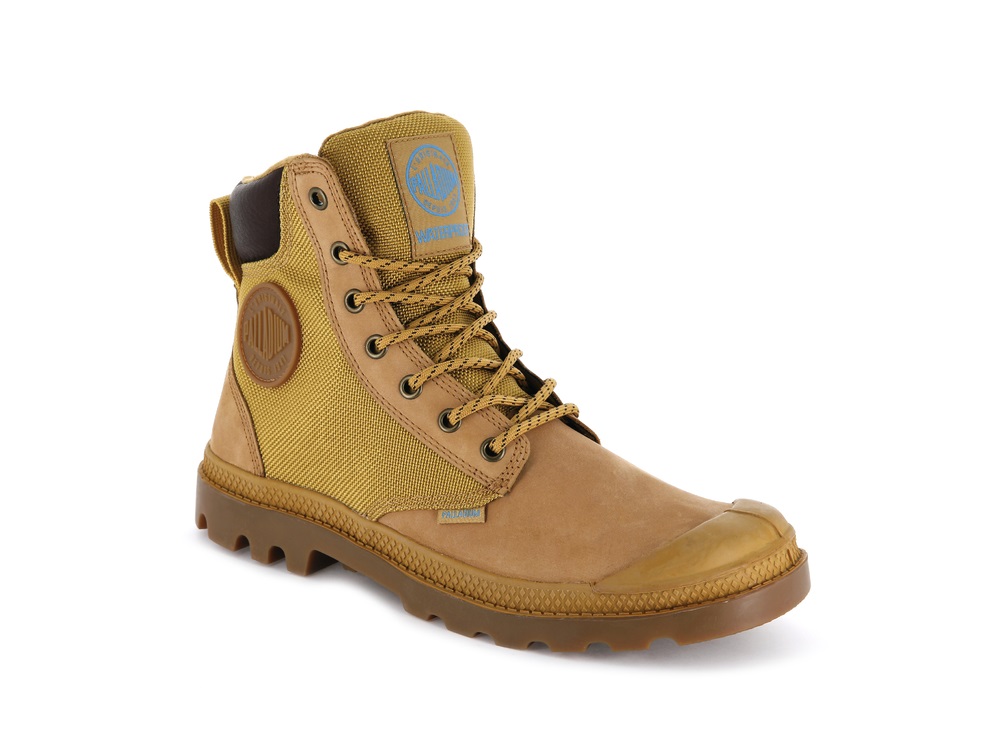 Palladium PAMPA SPORT CUFF WPN Women's Boots Gold | Canada-8153