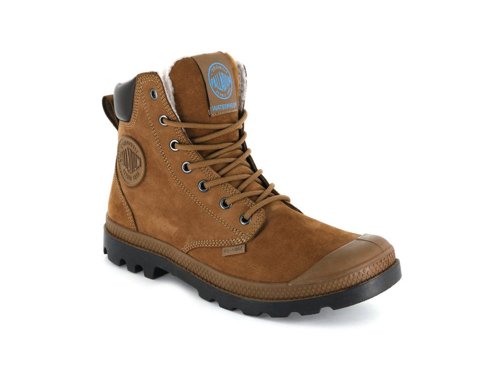 Palladium PAMPA SPORT CUFF WPS Men's Boots Chocolate | Canada-5947