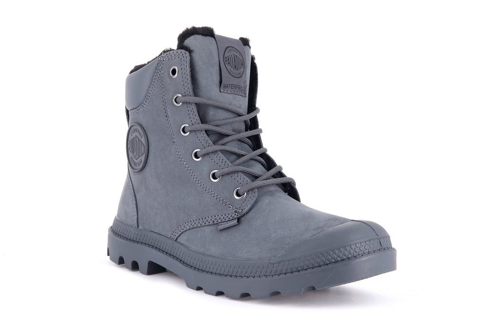 Palladium PAMPA SPORT CUFF WPS Men's Boots Dark Grey | Canada-7458