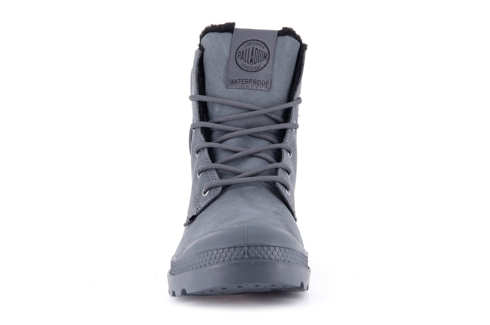 Palladium PAMPA SPORT CUFF WPS Men's Boots Dark Grey | Canada-7458
