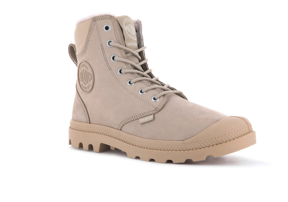 Palladium PAMPA SPORT CUFF WPS Women's Boots Warm Sand | Canada-0481