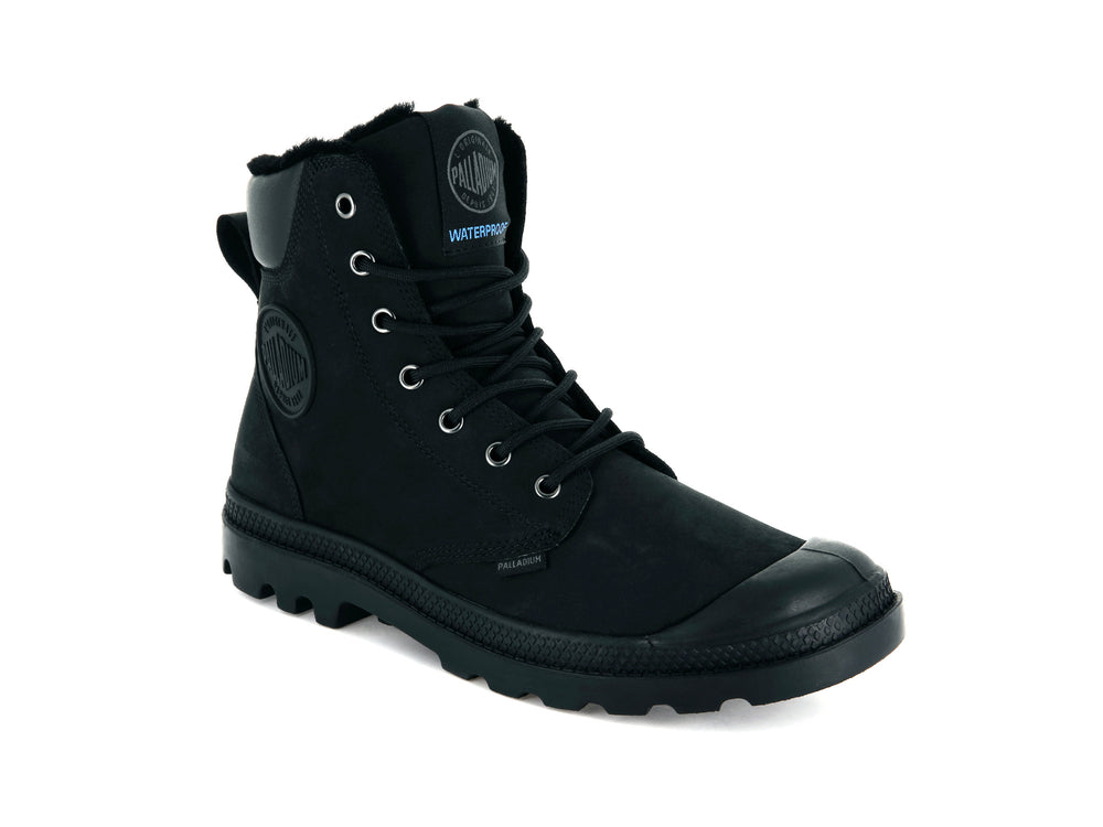 Palladium PAMPA SPORT CUFF WPS Women's Boots Black | Canada-7139