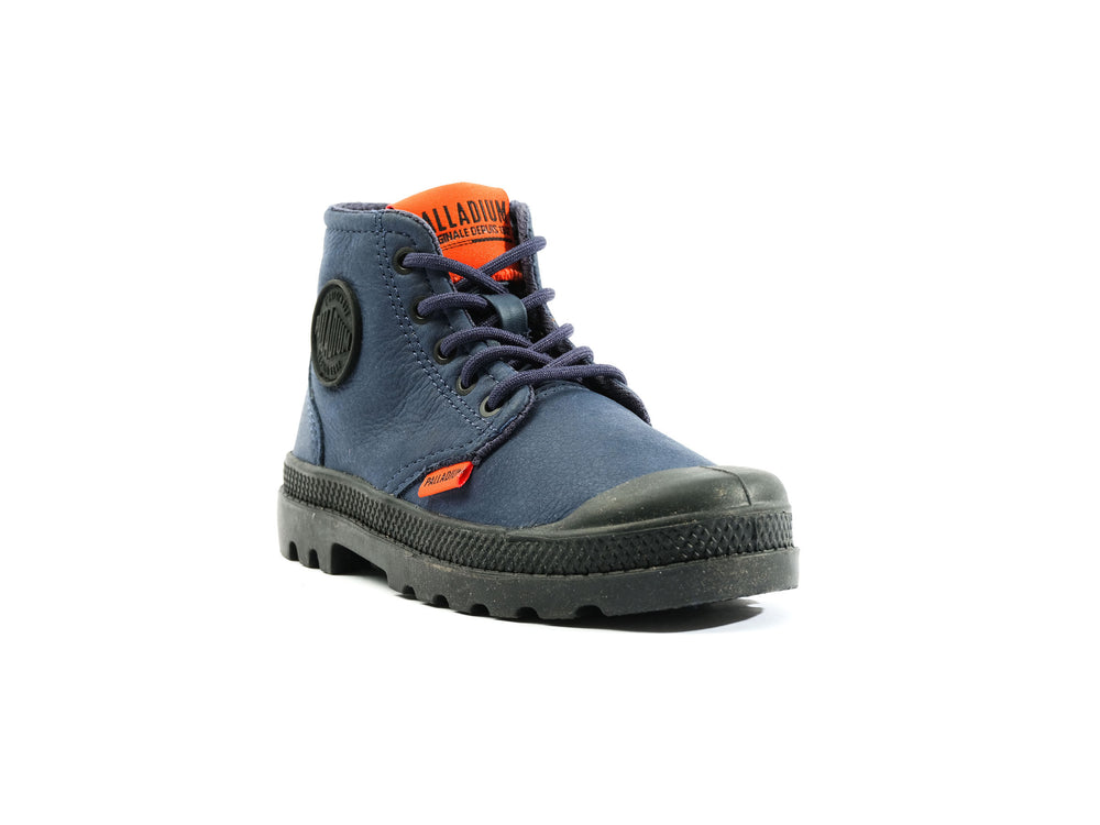 Palladium PAMPA SUPPLY LEATHER Kids' Boots Indigo | Canada-6059
