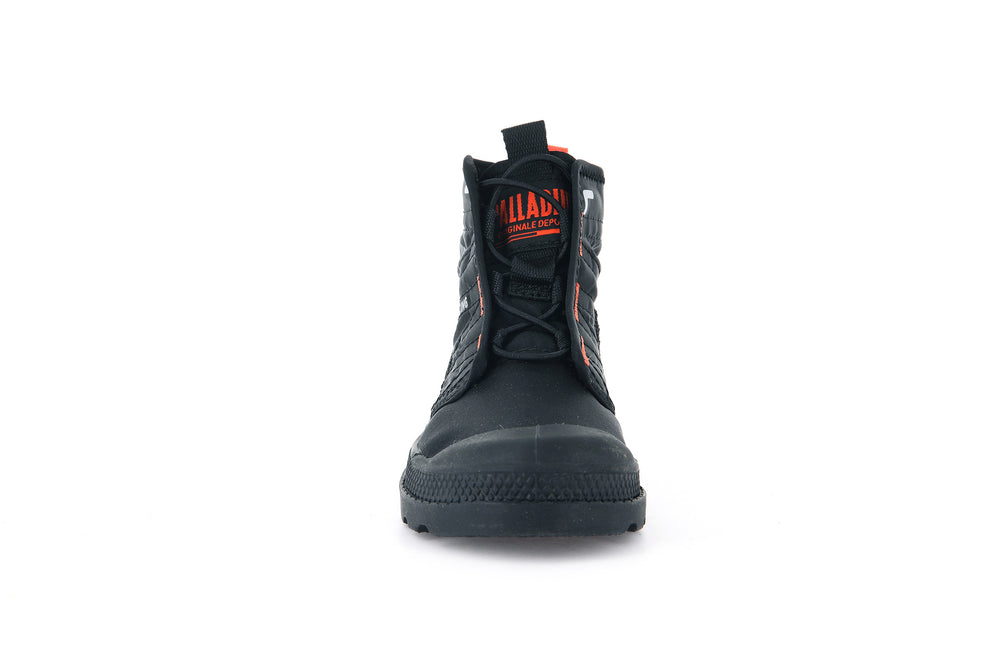 Palladium PAMPA TRAVEL Kids' Boots Black | Canada-7453