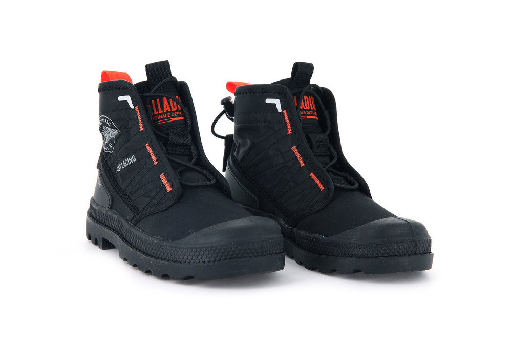 Palladium PAMPA TRAVEL Kids' Boots Black | Canada-7453