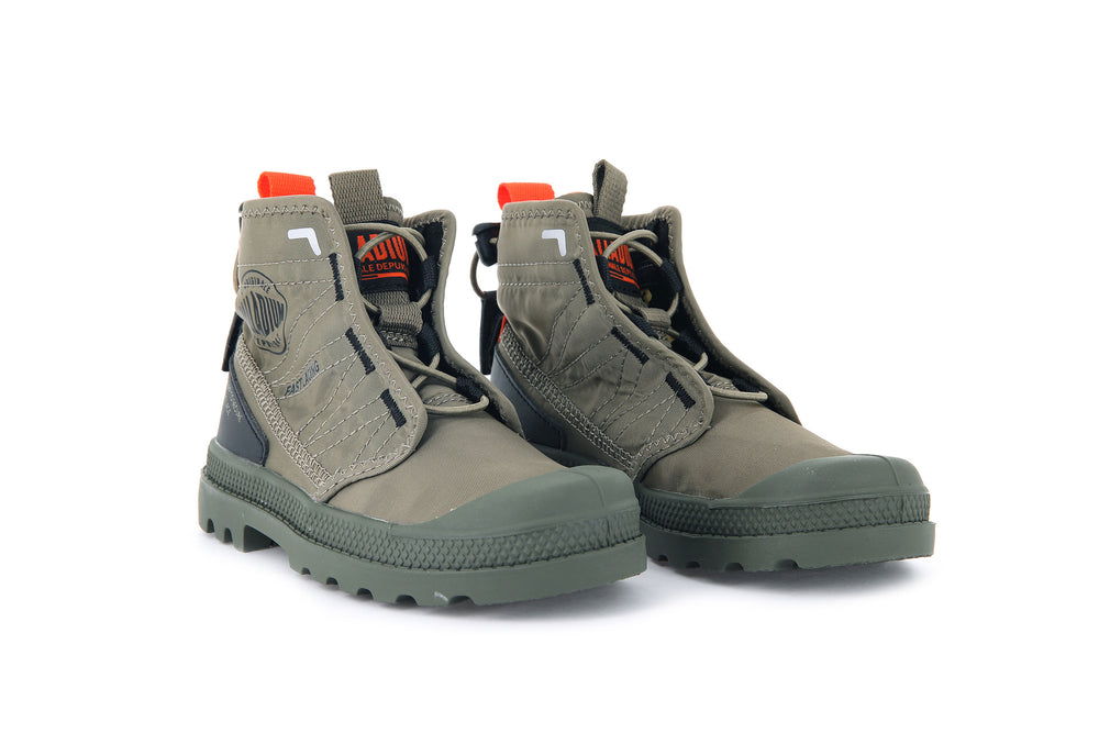 Palladium PAMPA TRAVEL Kids' Boots Green | Canada-7560
