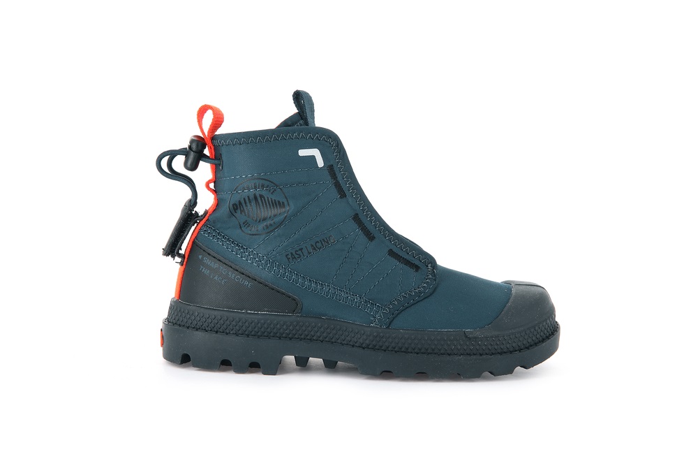 Palladium PAMPA TRAVEL Kids\' Boots Indigo | Canada-7538