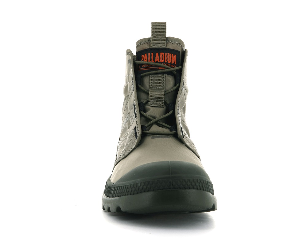 Palladium PAMPA TRAVEL LITE Men's Boots Green | Canada-0328