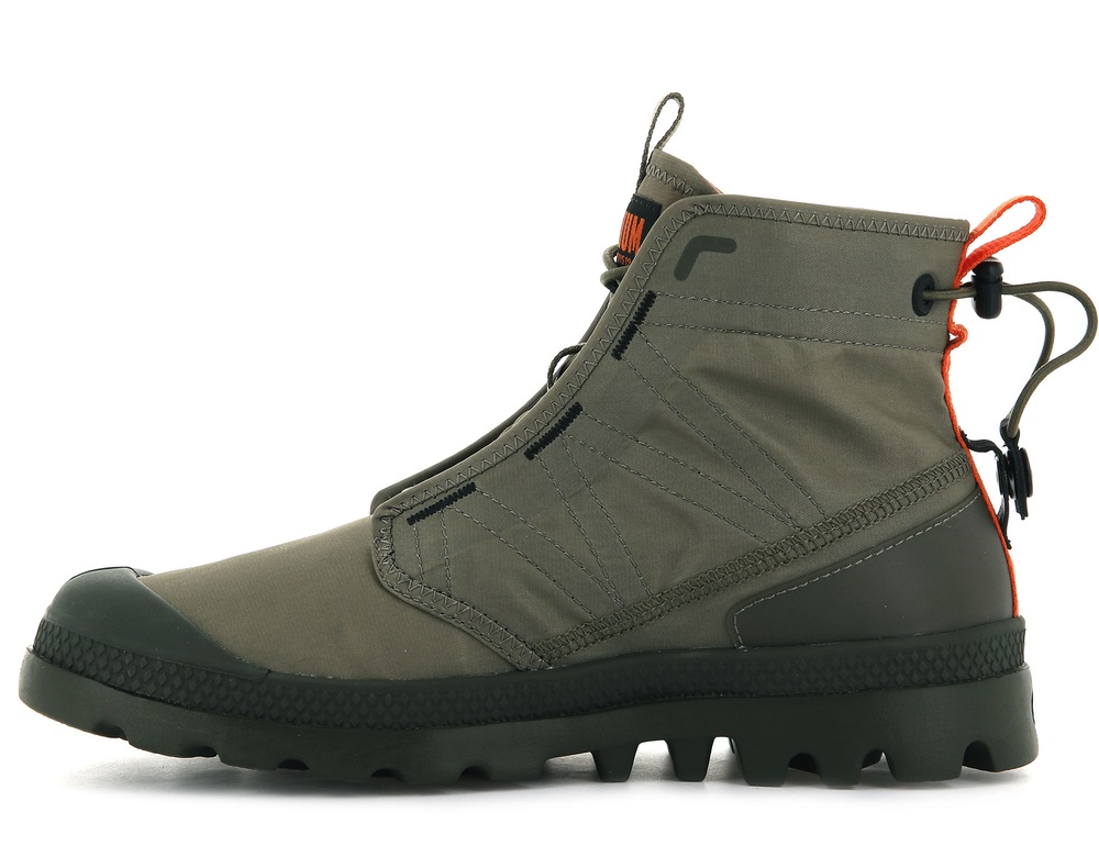 Palladium PAMPA TRAVEL LITE Men's Boots Green | Canada-0328