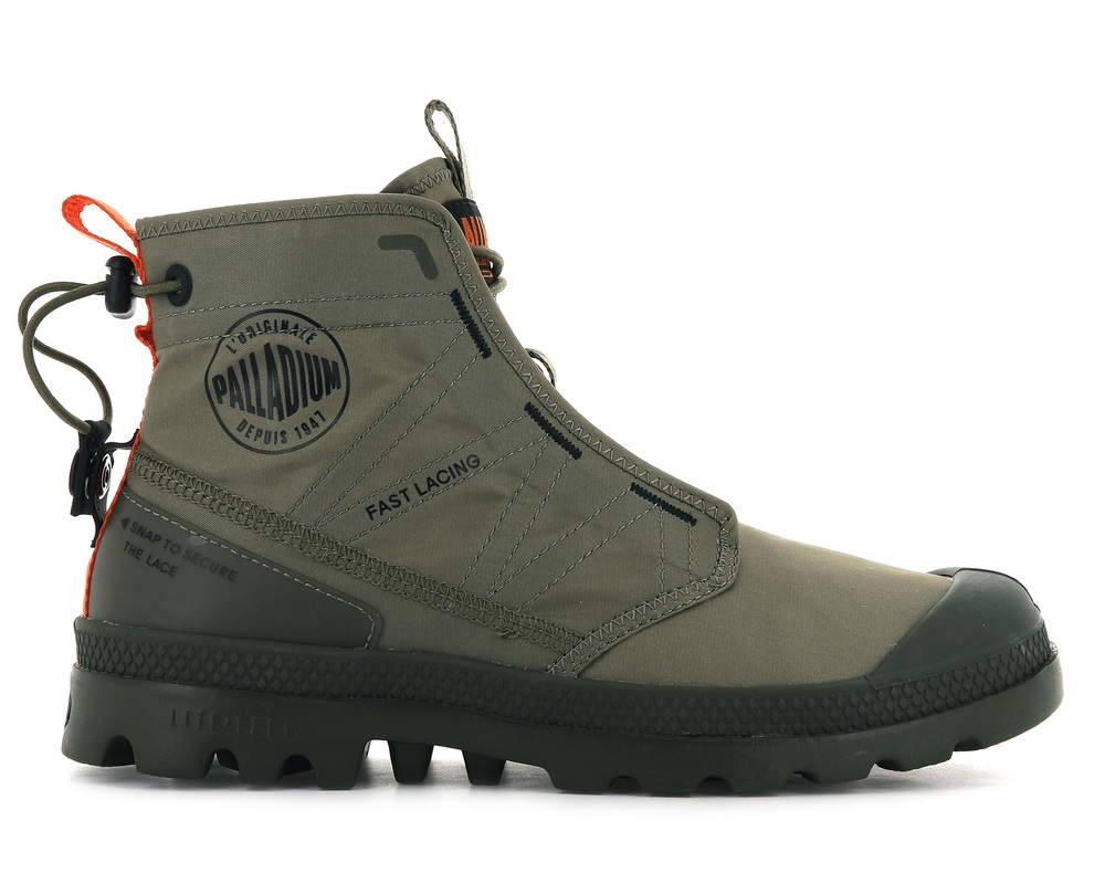 Palladium PAMPA TRAVEL LITE Men\'s Boots Green | Canada-0328