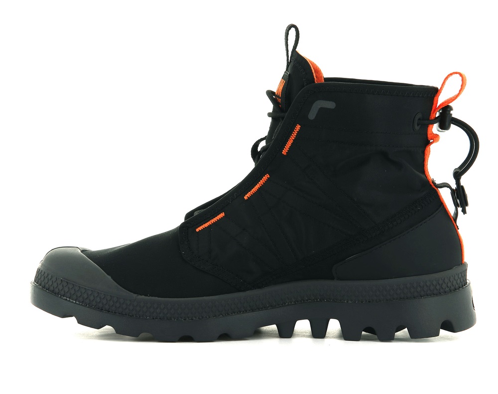 Palladium PAMPA TRAVEL LITE Men's Boots Black | Canada-6109