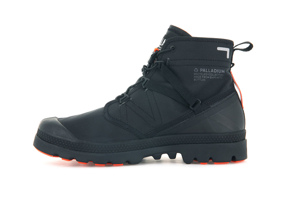 Palladium PAMPA TRAVEL LITE+ WATERPROOF Men's Boots Black | Canada-2409