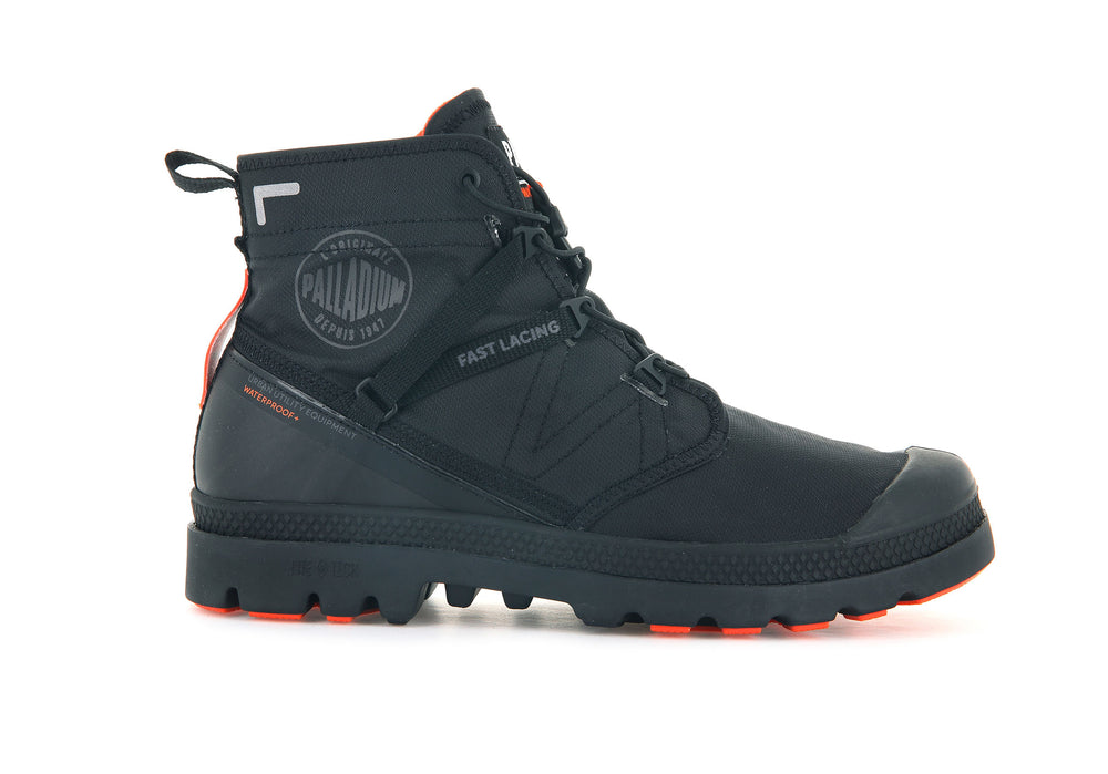 Palladium PAMPA TRAVEL LITE+ WATERPROOF Women\'s Boots Black | Canada-2478