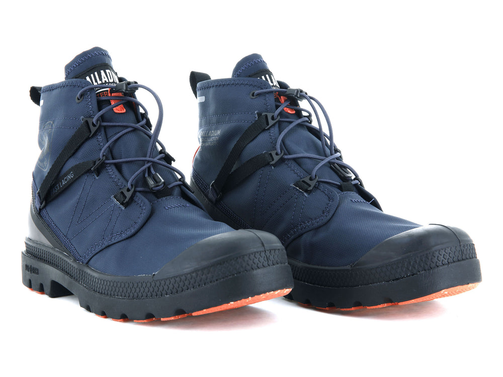 Palladium PAMPA TRAVEL LITE+ WATERPROOF Men's Boots Indigo | Canada-8742
