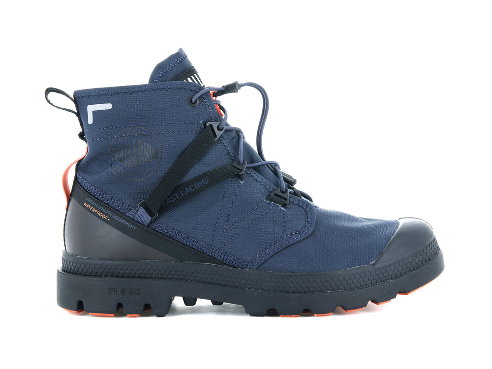 Palladium PAMPA TRAVEL LITE+ WATERPROOF Men\'s Boots Indigo | Canada-8742