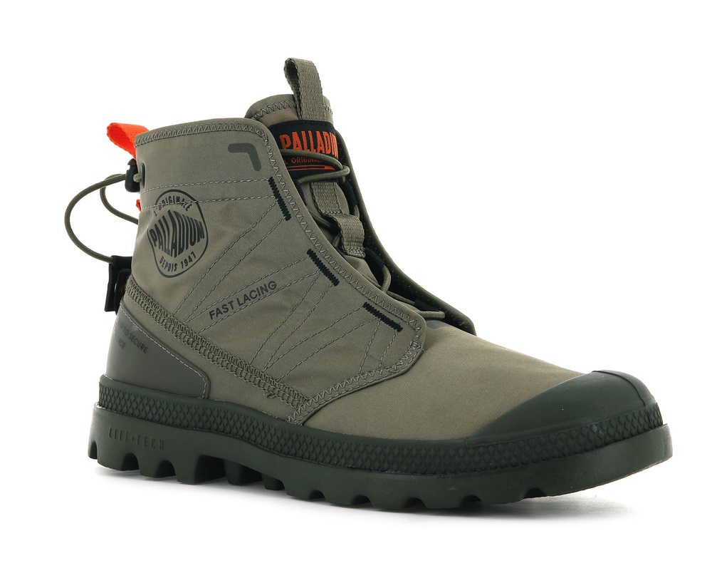 Palladium PAMPA TRAVEL LITE Women's Boots Green | Canada-6379
