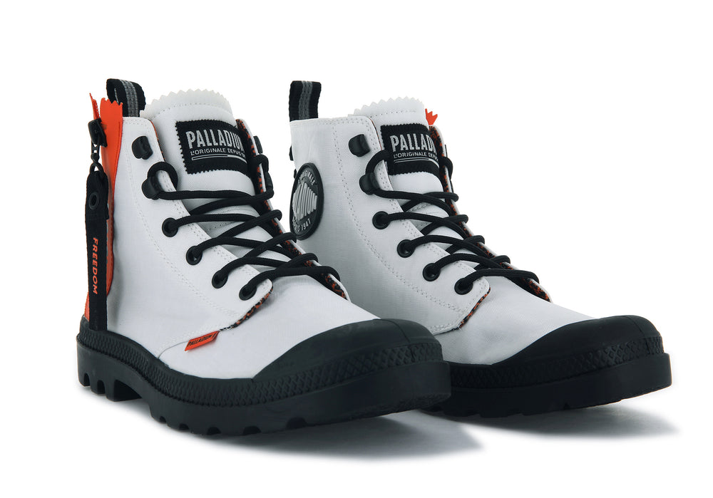 Palladium PAMPA UNLOCKED Women's Boots White | Canada-3856