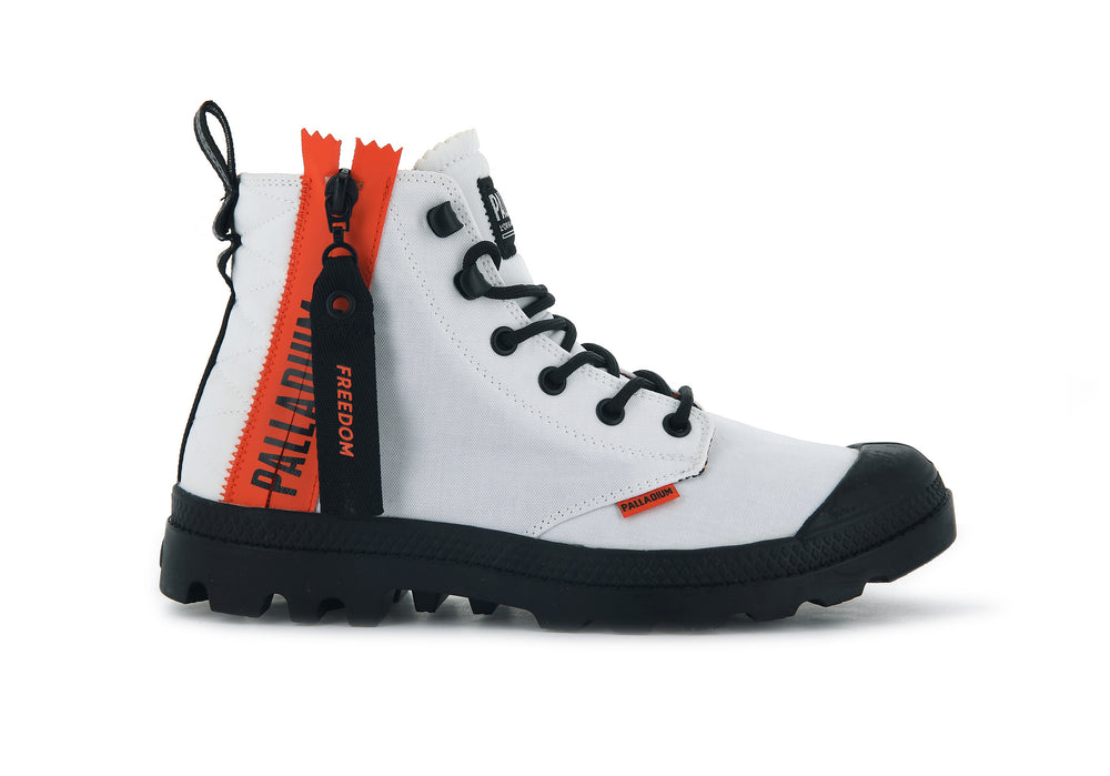 Palladium PAMPA UNLOCKED Women\'s Boots White | Canada-3856