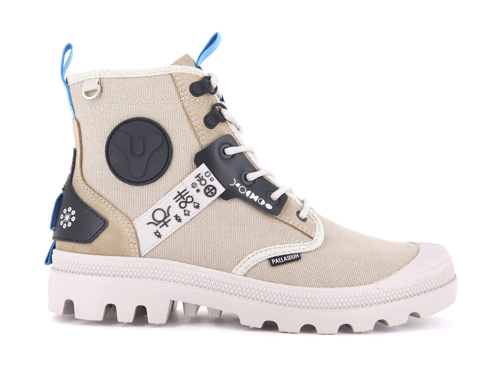 Palladium PAMPA WITCH QUEEN X DESTINY Men\'s Boots Dune | Canada-8764