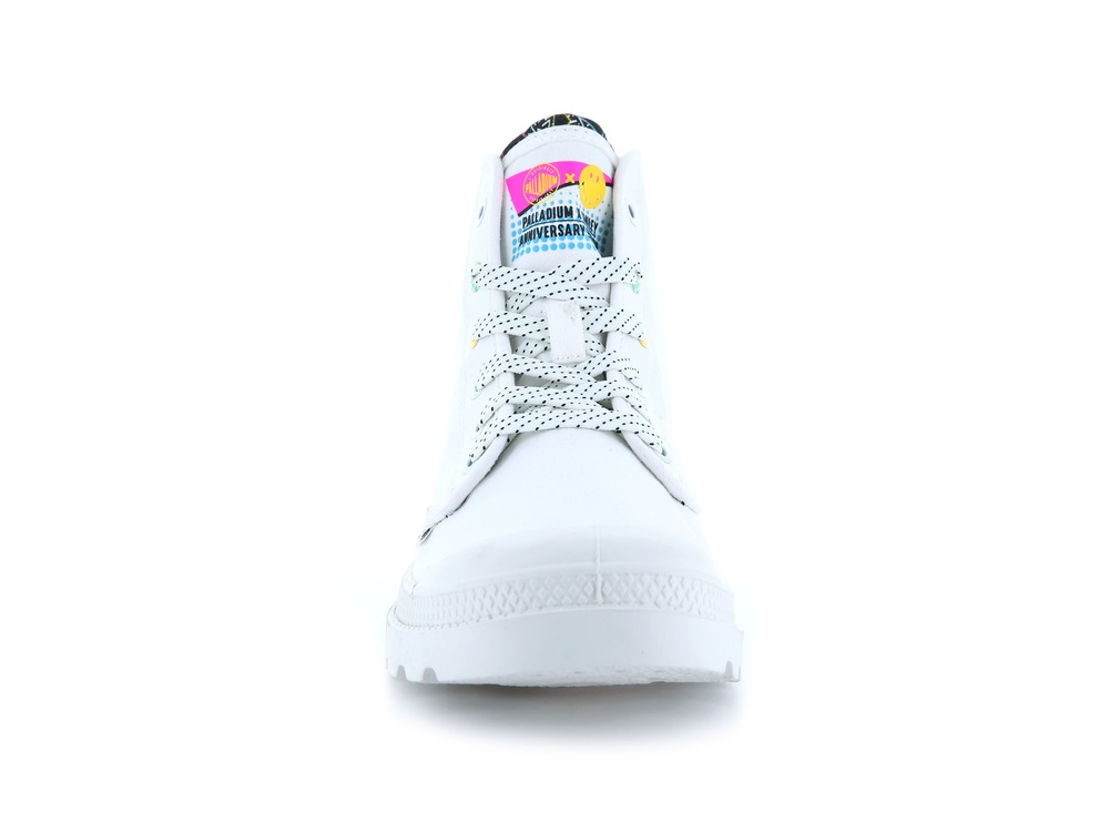 Palladium PAMPA X SMILEY 1990 Men's Boots White | Canada-6947