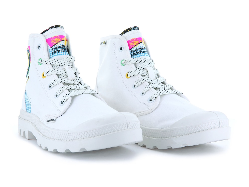 Palladium PAMPA X SMILEY 1990 Men's Boots White | Canada-6947