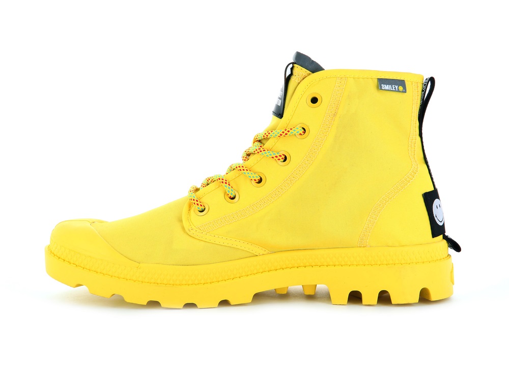 Palladium PAMPA X SMILEY 2000 Women's Boots Yellow | Canada-3642