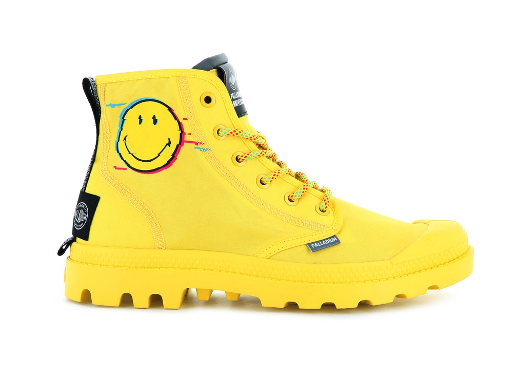 Palladium PAMPA X SMILEY 2000 Women\'s Boots Yellow | Canada-3642