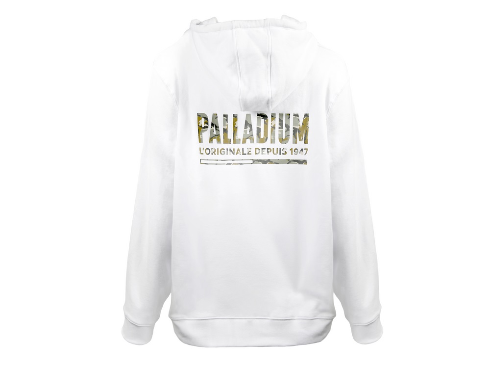 Palladium PULLOVER HOODIE 3 Men's Hoodie White | Canada-1352