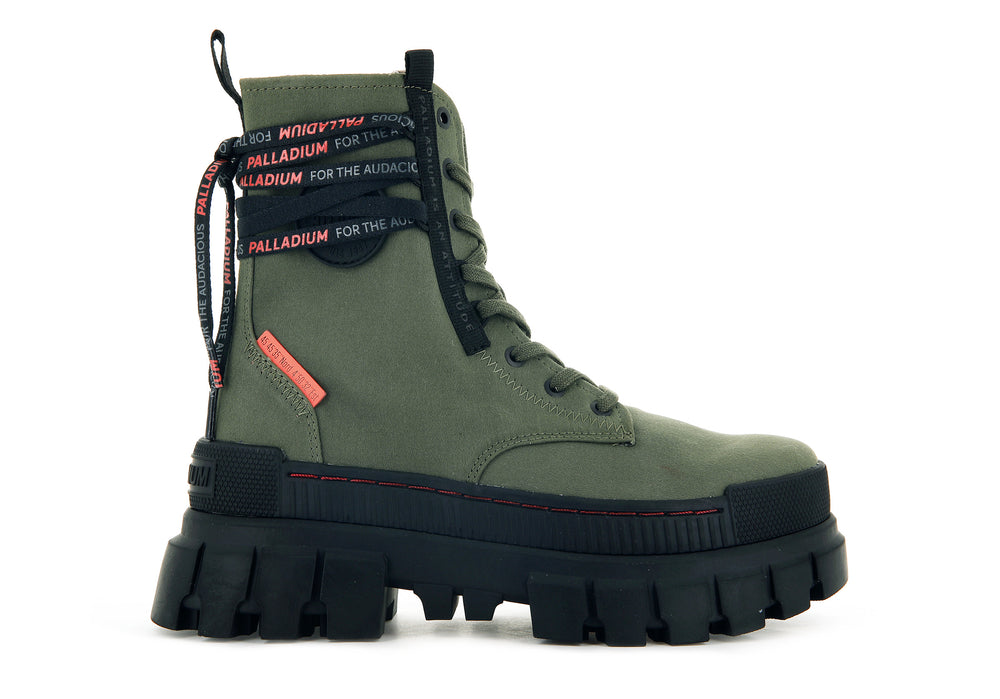 Palladium REVOLT BOOT TX Women\'s High Top Sneakers Olive | Canada-0281