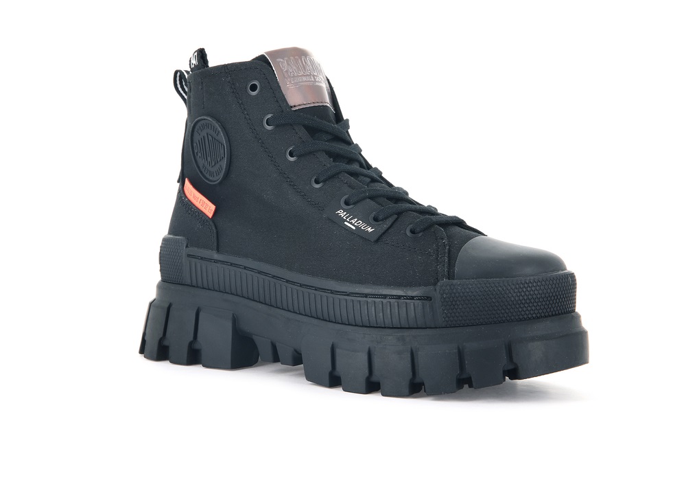 Palladium REVOLT HI TX Women's High Top Sneakers Black | Canada-9751