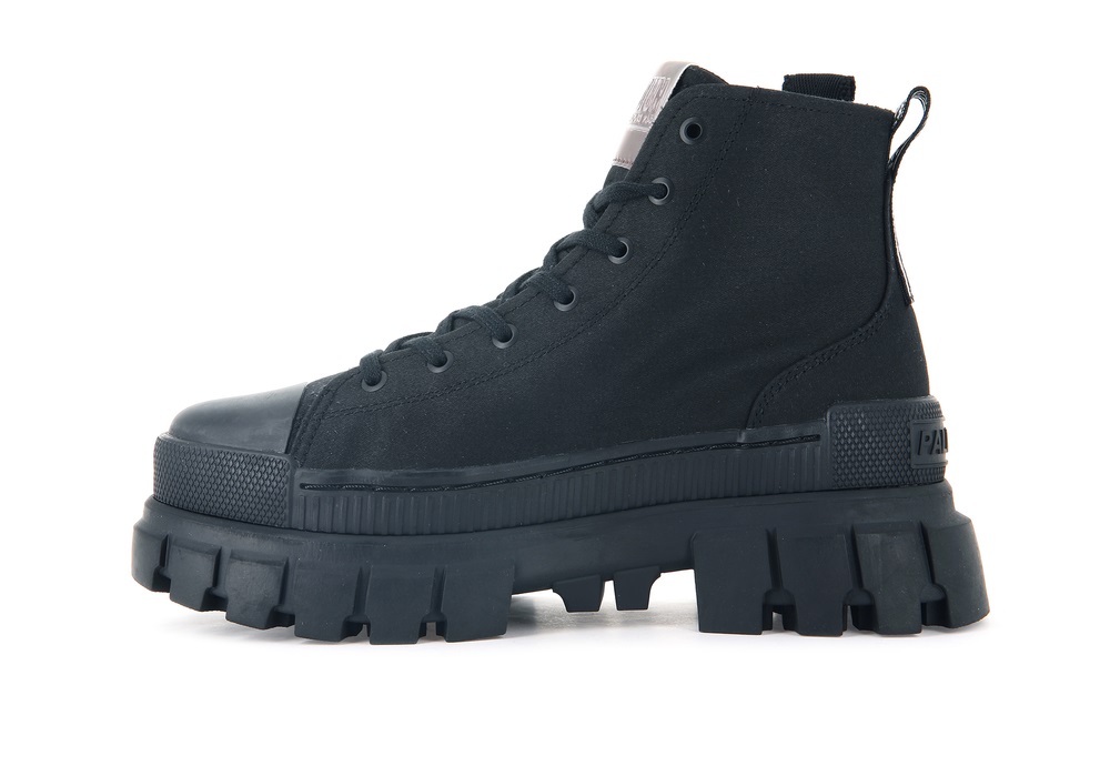 Palladium REVOLT HI TX Women's High Top Sneakers Black | Canada-9751