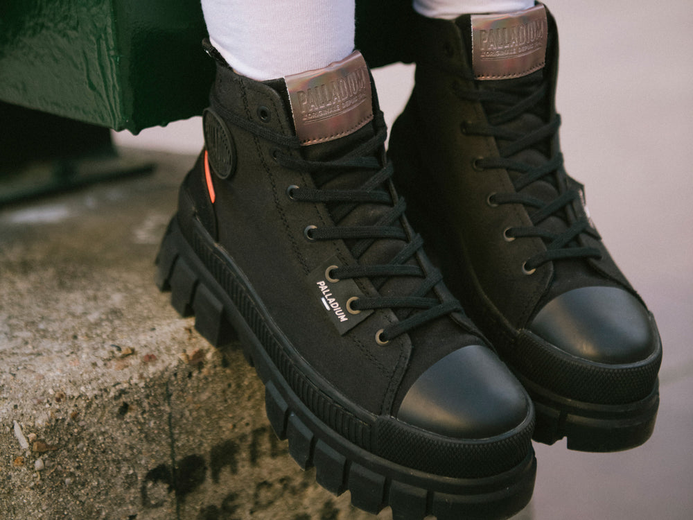 Palladium REVOLT HI TX Women's High Top Sneakers Black | Canada-9751