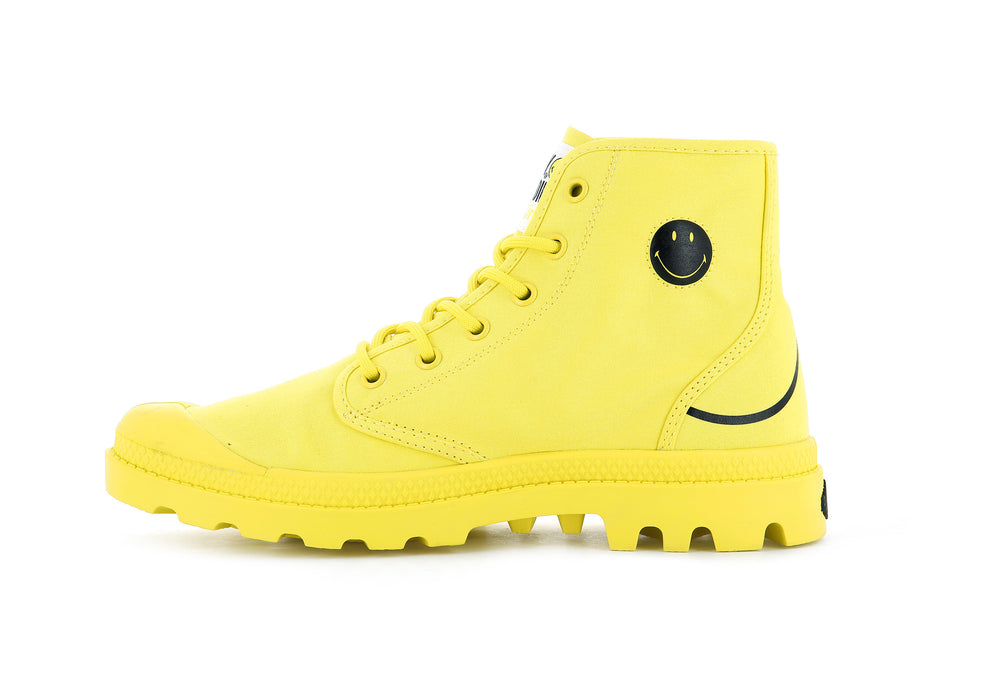 Palladium SMILEY ® PAMPA HI BE KIND Women's Boots Yellow | Canada-9503