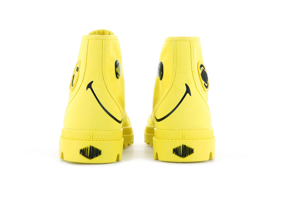 Palladium SMILEY ® PAMPA HI BE KIND Women's Boots Yellow | Canada-9503