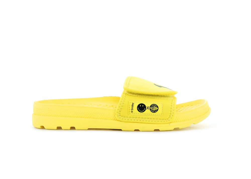 Palladium SMILEY ® SOLEA BE KIND Women\'s Sandals Yellow | Canada-4018