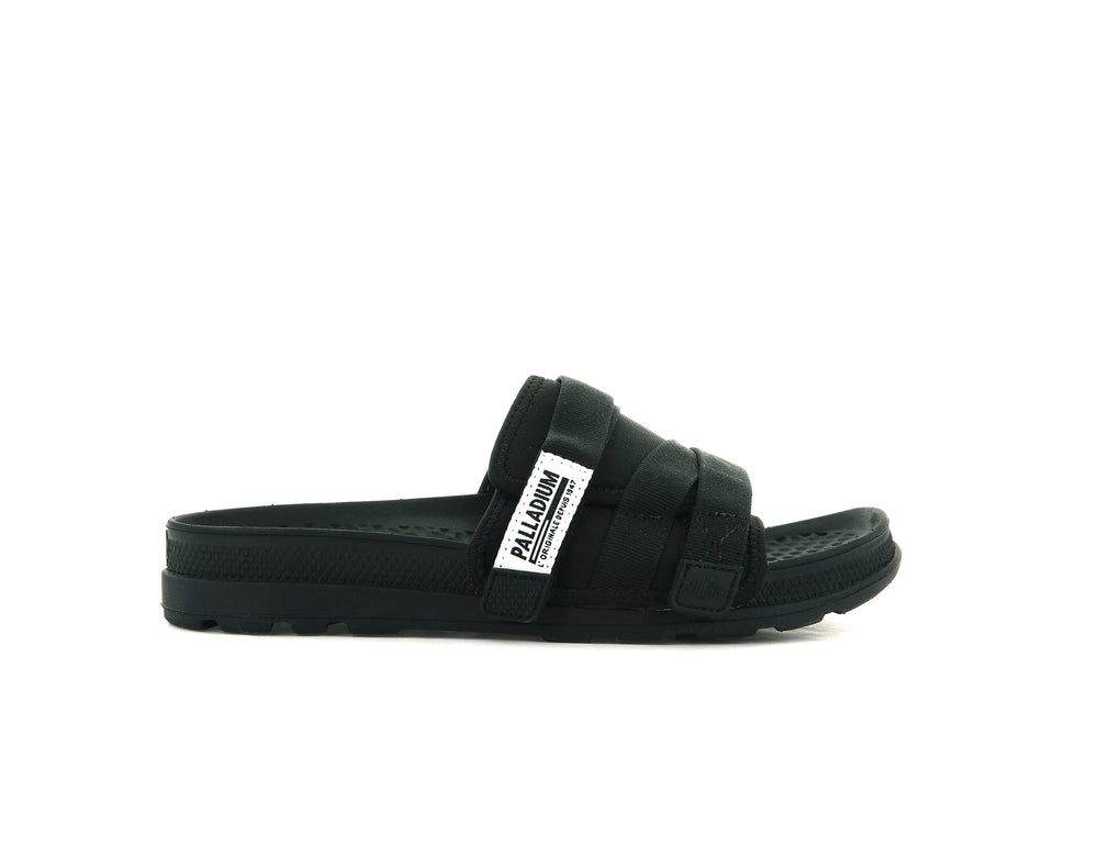Palladium SOLEA SLIDE Men\'s Sandals Black | Canada-3814