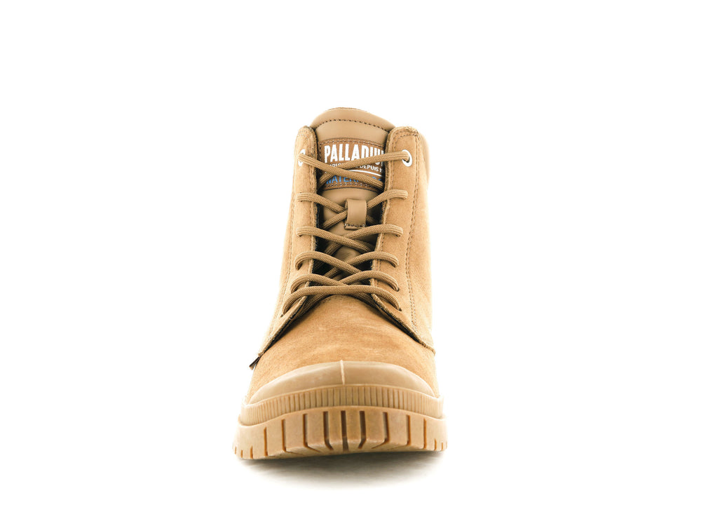 Palladium SP20 CUFF LEATHER WATERPROOF Women's Boots Mahogany | Canada-9624