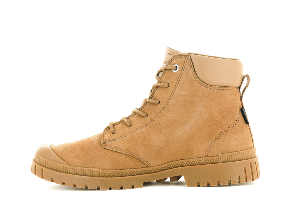 Palladium SP20 CUFF LEATHER WATERPROOF Women's Boots Mahogany | Canada-9624