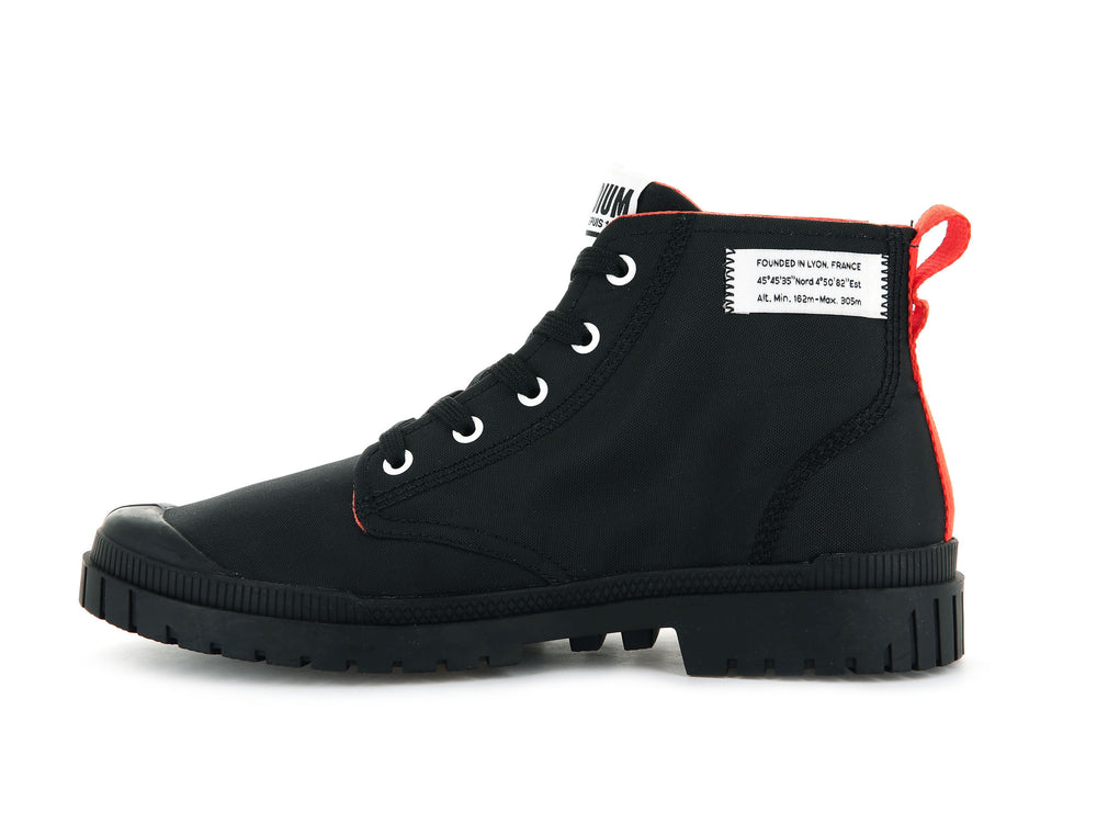 Palladium SP20 OVERLAB Women's High Top Sneakers Black | Canada-0784