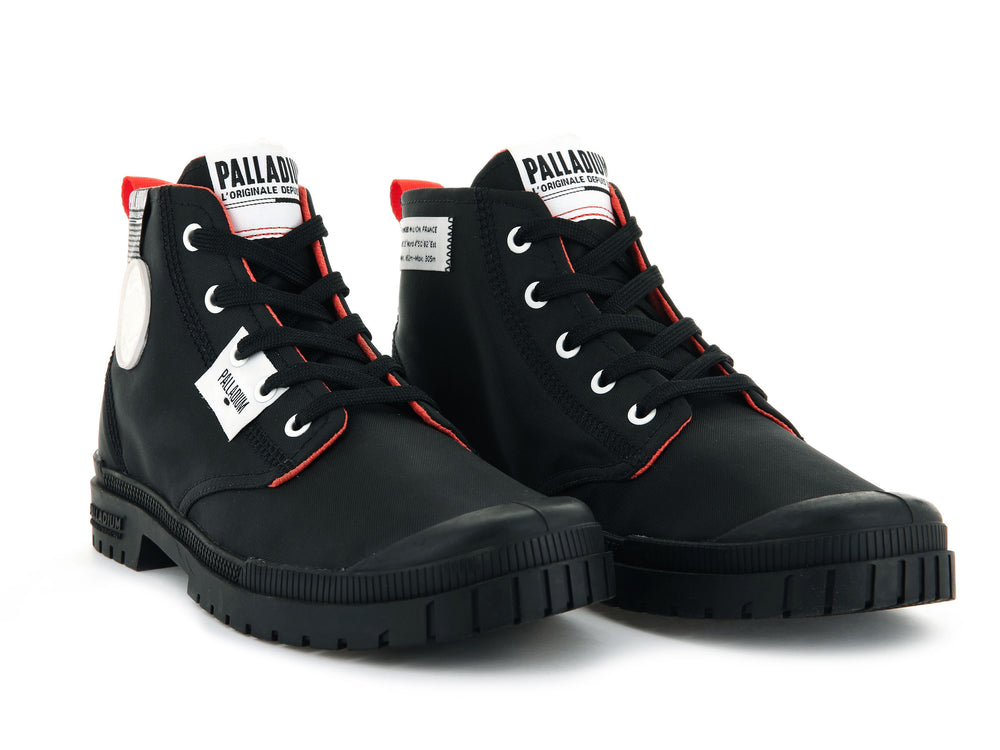 Palladium SP20 OVERLAB Women's High Top Sneakers Black | Canada-0784