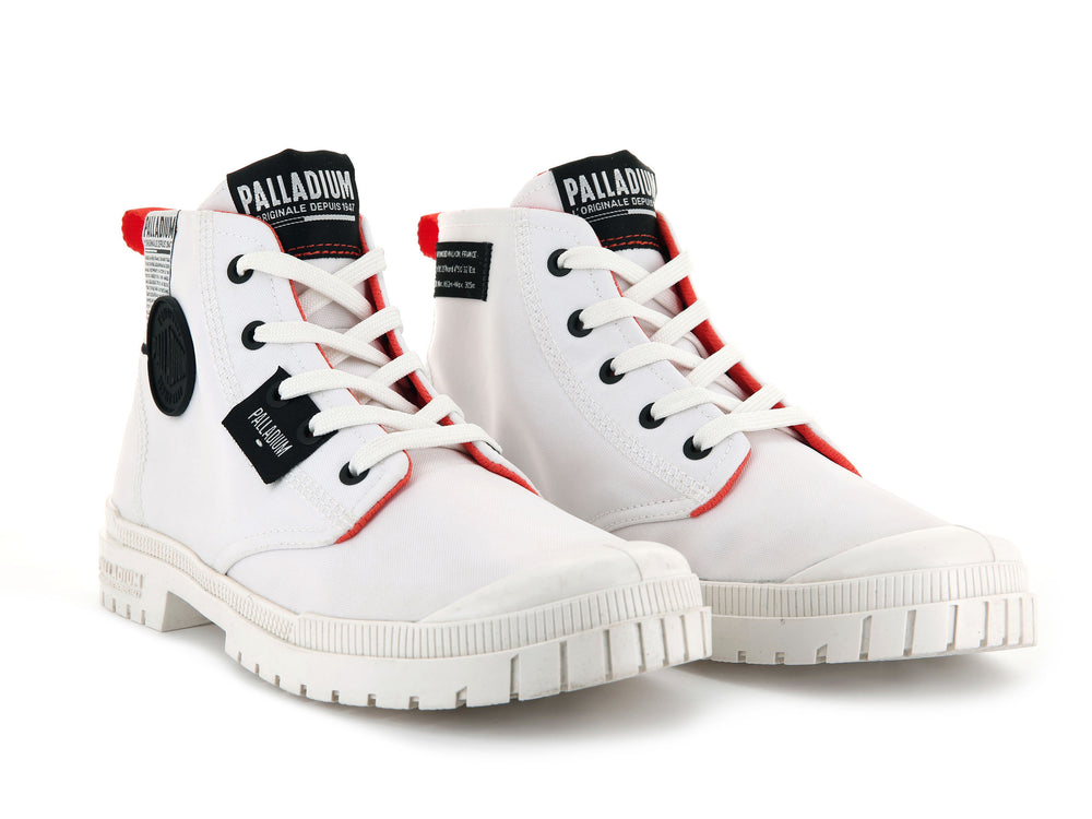 Palladium SP20 OVERLAB Women's High Top Sneakers White | Canada-8297