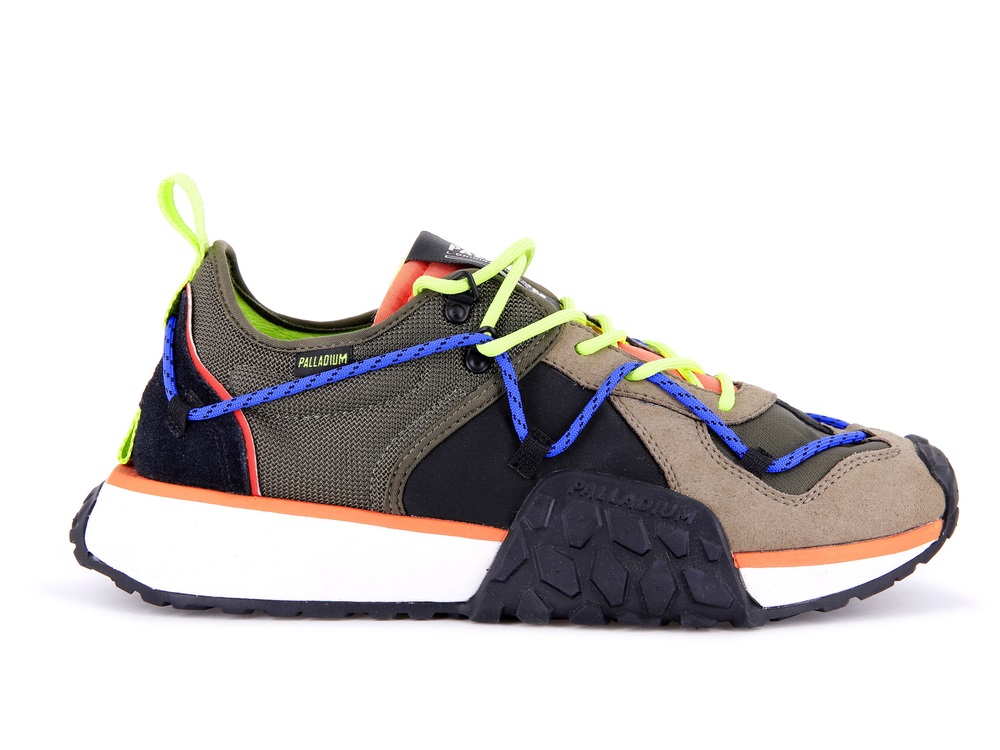 Palladium TROOP RUNNER LACE IT Men\'s Sneakers Olive | Canada-6758