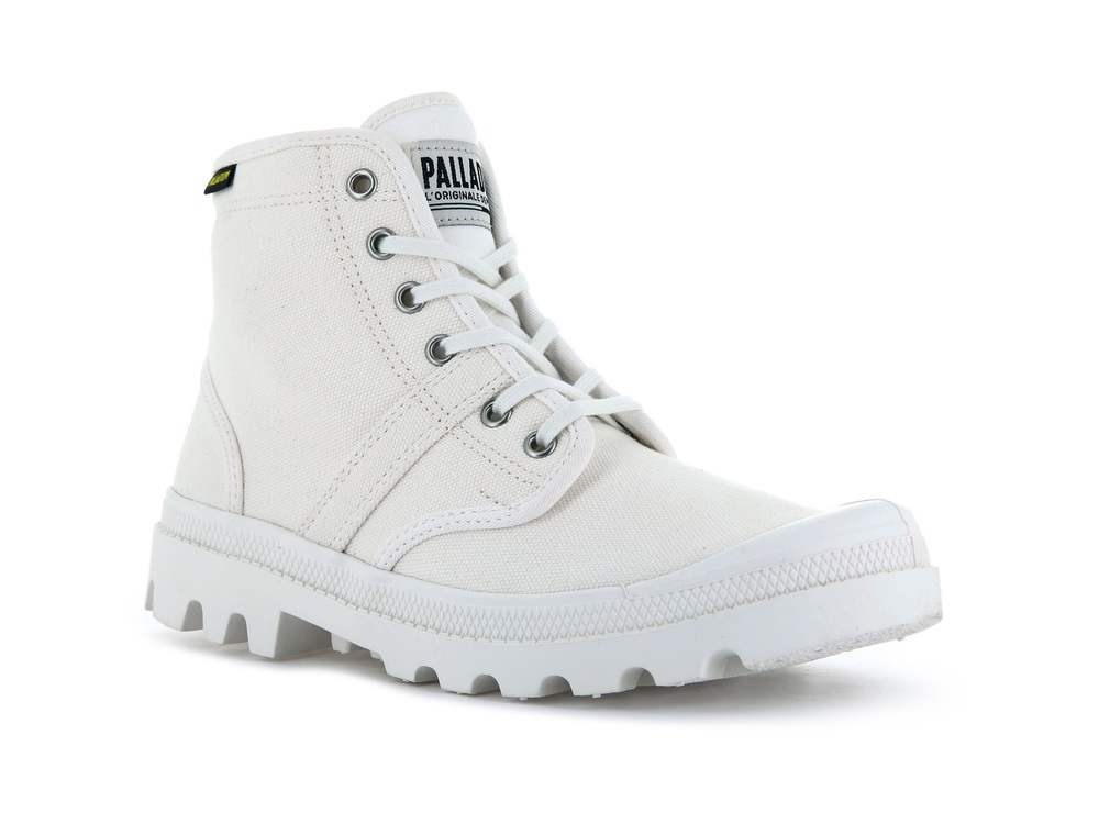 Palladium PALLABROUSSE Women's Boots White | Canada-6421