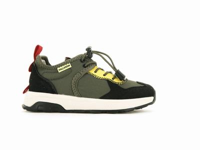 Palladium AX-EON TROOP SUPPLY Kids' Sneakers Olive / Black | Canada-6543