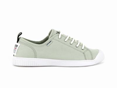 Palladium EASY LACE CANVAS Women's Low Top Shoes Olive | Canada-3095