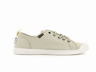 Palladium EASY LACE CANVAS Women's Sneakers Dune | Canada-0261