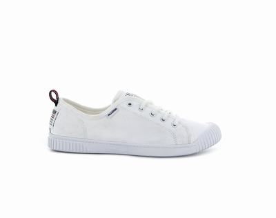 Palladium EASY LACE CANVAS Women's Sneakers White | Canada-4526